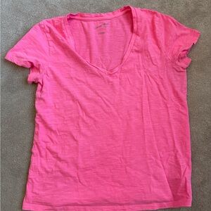 Women's Pink V-Neck T-Shirt